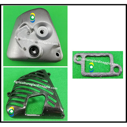 Marmitta Silenziatore Non Catalitica Coperchio Guarnizione Motosega Active 39.39 40.40 Ibea 3900 4000 ricambio agricolturagiardinaggio.com