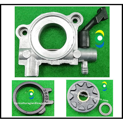 Pompa Olio Vite Senza Fine Ingranaggio Girante Lubrificazione Olio Catena Motosega Active 39.39 40.40 Ibea 3900 4000 ricambi agricolturagiardinaggio.com36511