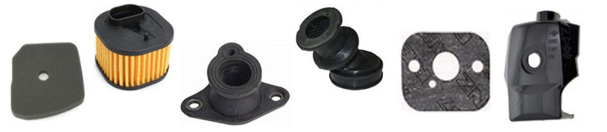 Ricambi Filtro Aria Spugna Carta Nylon Feltro Collettore Flangia Termica Guarnizione Coperchio Motosega Active Ibea Echo Shindaiwa Maruyama Makita Dolmar OleoMac Efco BlueBird