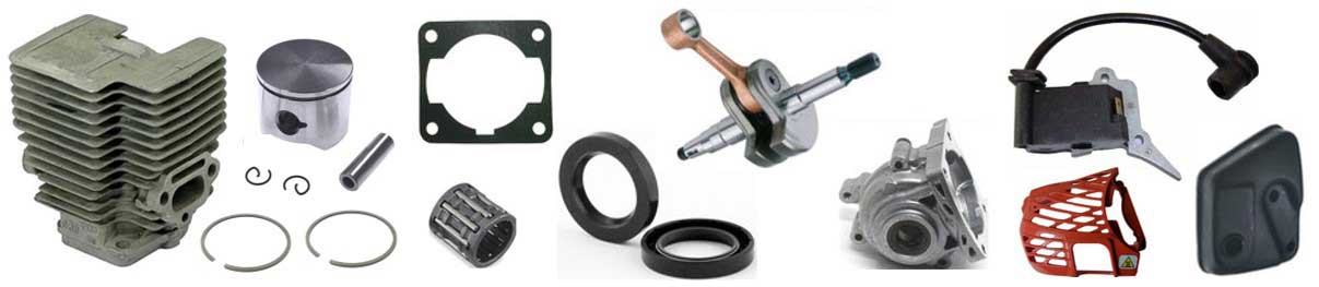 Ricambi Motosega Motore Cilindro Pistone Bobina Accensione Elettronica Fasce Elastiche Segmenti Marmitta Active Ibea Echo Shindaiwa OleoMac Efco Zenoah Maruyama Makita Dolmar
