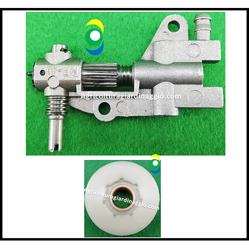 kit pompa olio vite senza fine ingranaggio lubrificazione catena motosega OleoMac GSH510 GSH560 Efco MTH5100 MTH5600 ricambi agricolturagiardinaggio.com